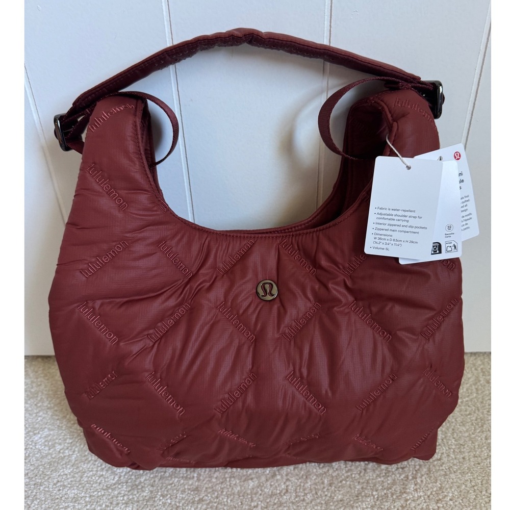 NWT Lululemon Quilty Pleasures Shoulder Bag Purse Mini Womens Rockwood Tote Gym